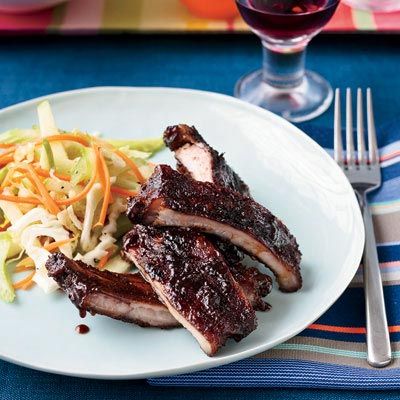 These sticky, apple-scented ribs start in the oven and are then finished on the grill.<br /><br />
<b>Recipe: <a href="/recipefinder/apple-glazed-barbecued-ribs-recipe"target="_new">Apple-Glazed Barbecued Baby Back Ribs</a></b>