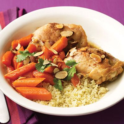 <p>Juicy chicken thighs get the Moroccan treatment when they're seasoned with cinnamon and cumin and garnished with toasted almonds.</p><br />
<p><b>Recipe: </b><a href="/recipefinder/slow-cooker-spiced-chicken-stew-carrots" target="_blank"><b>Slow-Cooker Spiced Chicken Stew with Carrots</b></a></p>
