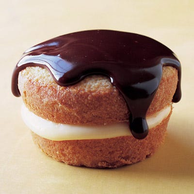 <p>This is one of Martha's favorite treats from the February 2009 issue of <i>Martha Stewart Living</i>; it's a delicious bite-size version of the traditional dessert, complete with homemade vanilla cream and chocolate ganache glaze.</p><br /><p><b>Recipe: <a href="/recipefinder/boston-cream-pie-cupcakes-recipe" target="_blank">Boston Cream Pie Cupcakes</a></b></p>