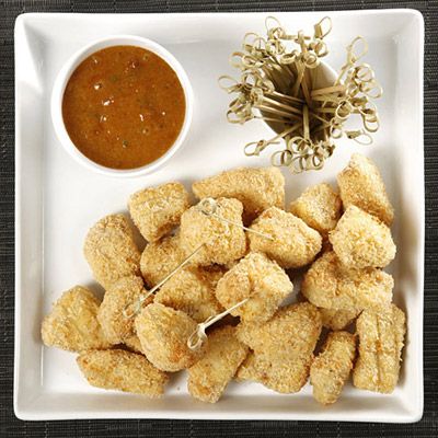 Panko-Crusted Chicken Bites with Apricot-Mustard Sauce