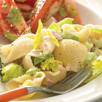 Creamy Pasta Salad with Celery