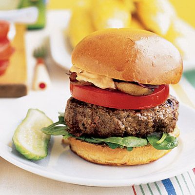 <p>A few special touches turn these burgers into a memorable meal.  Here we use blue cheese, fresh spinach, and an easy-to-prep red-pepper sauce.</p><br /><p><b>Recipe: <a href="/recipefinder/cheese-stuffed-burgers-recipe" target="_blank"><b>Cheese-Stuffed Burgers</b></a> </b></p>