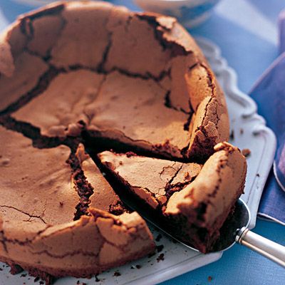 Flourless chocolate cake is a crumbly and dense classic everyone loves. This version gets subtle coffee flavor from espresso powder used in the batter and in a rich, creamy dark-chocolate glaze served at the table.<br /><br /><b>Recipe:</b> <a href="/recipefinder/chocolate-cake-espresso-glaze-recipe" target="_blank">Chocolate Cake with Espresso Glaze</a>