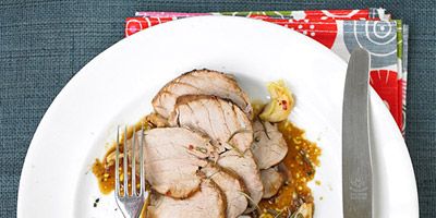 Roast Pork Tenderloin with Acorn Squash Recipe