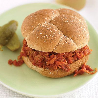 <p>Roll up your sleeves for this neat, nourishing rendition of a hot-sandwich favorite. This recipe uses ground turkey as a smart stand-in for ground chuck.</p><br /><p><b>Recipe:</b> <a href="/recipefinder/turkey-sloppy-joes-recipe" target="_blank"><b>Turkey Sloppy Joes</b></a></p>