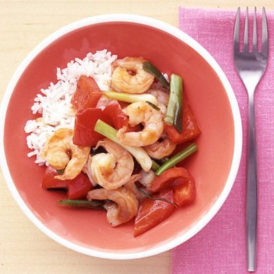 <p>This simple stir-fry is equally fantastic with cooked rice or over a bed of shredded Napa cabbage.</p><br /><p><b>Recipe: <a href="/recipefinder/shrimp-ginger-stir-fry-recipe" target="_blank">Shrimp and Ginger Stir-Fry</a> </b></p>