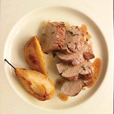 Herb-Roasted Pork Tenderloin with Pears image