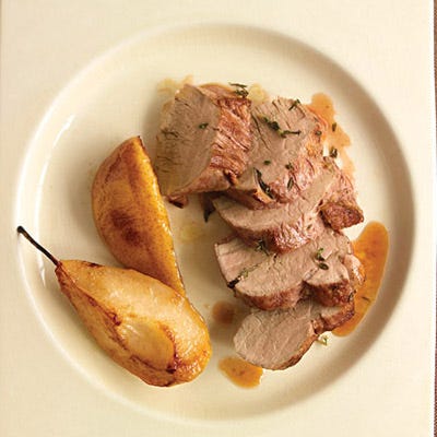 Herb-Roasted Pork Tenderloin with Pears