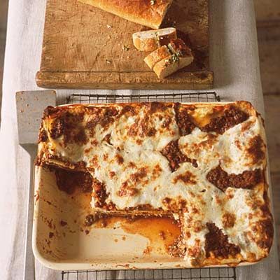 <p>The bolognese sauce for this cheesy, classic lasagna isn't made with crushed tomatoes, but rather tomato paste, which imparts the sweetness of tomatoes without the soupy texture.</p><br /><p><b>Recipe: <a href="/recipefinder/traditional-lasagna-bolognese-recipe" target="_blank">Traditional Lasagna Bolognese</a> </b></p>