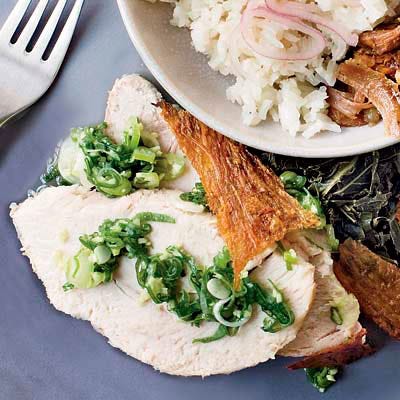 Turkey Breast with Ginger-Scallion Sauce