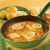 Here's a tasty, quick-cooking skillet dish that features sautéed chicken breasts in a brightly flavored lemon sauce.