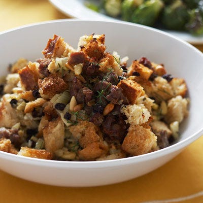 Sausage Stuffing with Fennel, Pine Nuts, and Currants