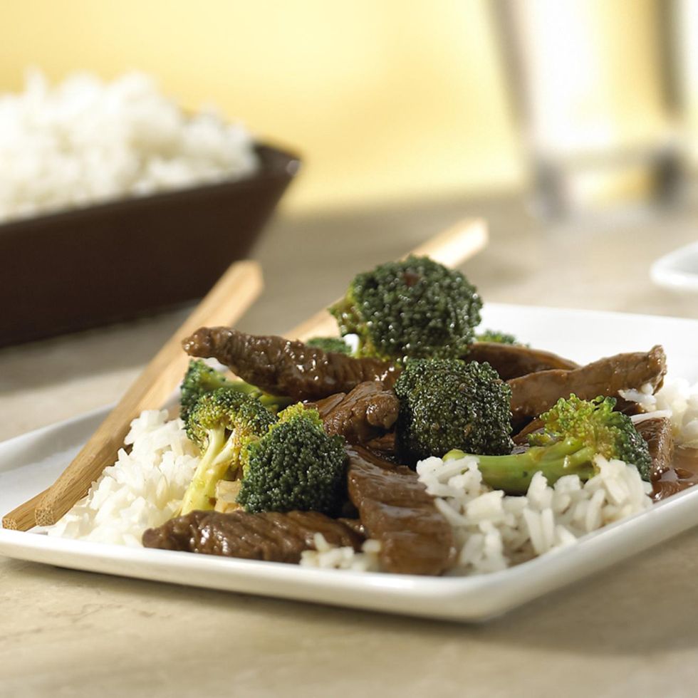 This classic stir-fry is your go-to recipe when you want a flavorful, filling and fresh dinner.  It features beef strips and tender-crisp broccoli in a soy and garlic-flavored sauce...what a great way to get them to eat their vegetables!