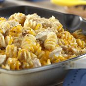 This quick-cooking skillet dish delivers comfort food fast.  It's ready in less than 30 minutes and features tuna, pasta and melted cheese, with a bread crumb topping that can't be beat.