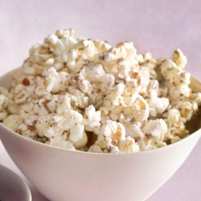 Olive oil replaces melted butter in this healthful, <a href="/recipes/cooking-recipes/mediterranean-diet" target="_blank">Mediterranean-inspired</a> snack.<br /><br /><b>Recipe: <a href="/recipefinder/popcorn-dried-oregano-lemon-recipe" target="_blank">Popcorn with Dried Oregano and Lemon</a></b>
