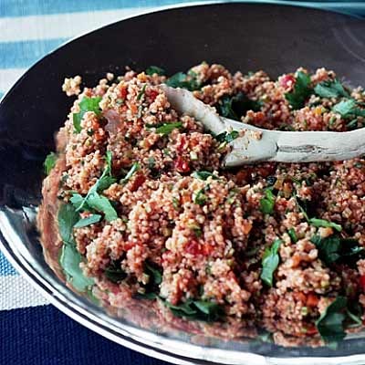 Bulgur Salad with Lightly Roasted Vegetables