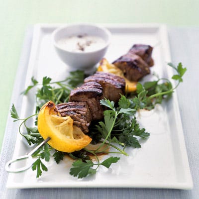Lemon-Garlic Lamb Kabobs