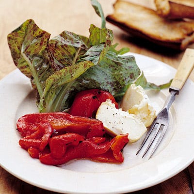 Grilled Peppers and Goat Cheese Salad