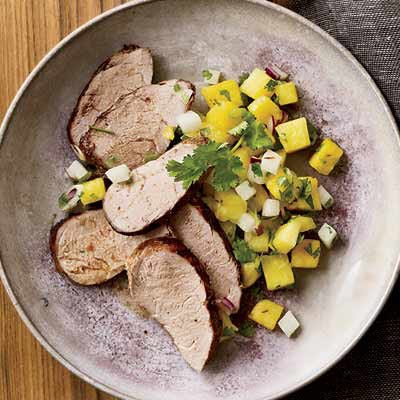 Jerk Pork Tenderloin with Pineapple Salsa
