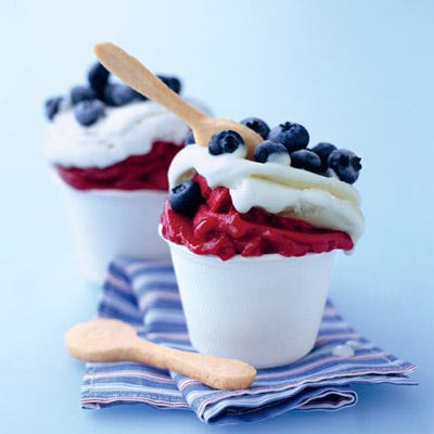 Vanilla-Raspberry Sundaes with Spoon-Shaped Cookies