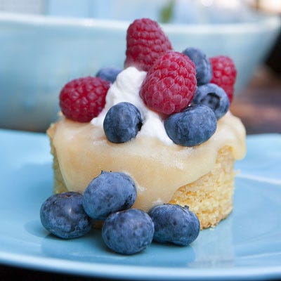 Basbousa Semolina Cake with Lime Syrup and Lime Curd