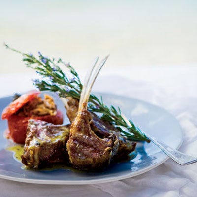 Grilled Lamb Chops with Ladolemono
