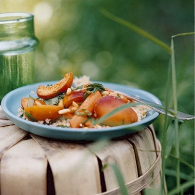 Glazed Carrots and Apricots with Pine Nuts and Mint