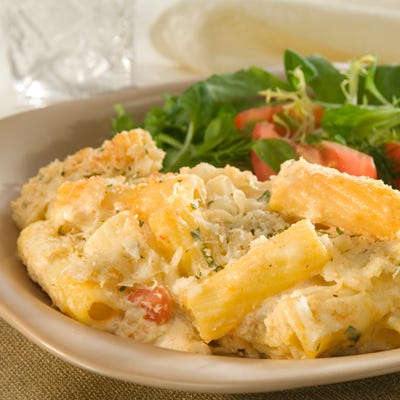 Oven-Baked Four Cheese Rigatoni Rosa