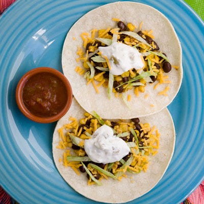 Black Bean and Corn Soft Tacos