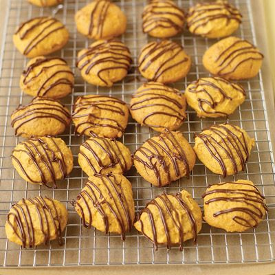 <p>Canned pumpkin puree gives these cookies a tender, almost cakelike texture.</p><br /><p><b>Recipe:</b> <a href="/recipefinder/chocolate-glazed-pumpkin-cookies-recipe-mslo1010" target="_blank"><b>Chocolate-Glazed Pumpkin Cookies</b></a></p>