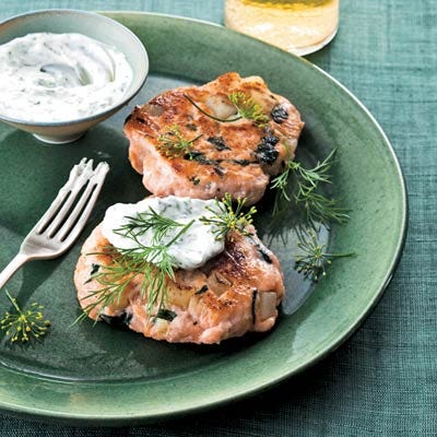 Salmon-and-Spinach Cakes