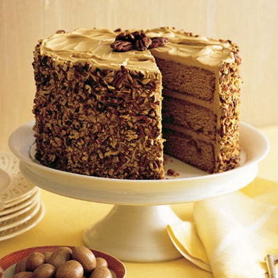 <p>Underneath the pecan sheath of this statuesque cake lies a sweet secret: brown-butter frosting and butterscotch-soaked layers spiked with rum, both of which make familiar flavors seem sophisticated.</p><br /><p><b>Recipe:</b> <a href="/recipefinder/butterscotch-pecan-cake-recipe-mslo1110" target="_blank"><b>Butterscotch-Pecan Cake</b></a></p>