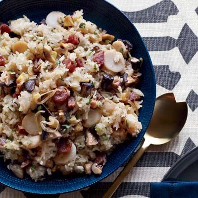 <p>This sticky-rice dressing combines the best of both worlds: Chinese cuisine and traditional Thanksgiving stuffing. Chinese sausage makes the rice deliciously sweet and savory.<strong></strong></p>
<p><strong>Recipe: </strong><a href="../../../recipefinder/sticky-rice-dressing-recipe-fw1110" target="_blank"><strong>Sticky-Rice Dressing</strong></a></p>