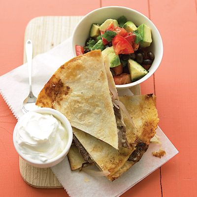 <p>Bar-style Mexican food and the football game are a feisty pair. Be sure to serve these quesadillas with plenty of sour cream and salsa for dipping.</p><p><b>Recipe:</b> <a href="http://www.delish.com/recipefinder/steak-quesadillas-recipe-mslo0111" target="_blank"><b>Steak Quesadillas</b></a></p>