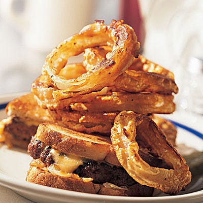 <p>These homemade onion rings taste just as good as the ones from the local diner.</p><br />

<p><b>Recipe:</b> <a href="/recipefinder/beer-battered-onion-rings-recipe-clt0111" target="_blank"><b>Beer-Battered Onion Rings</b></a></p>