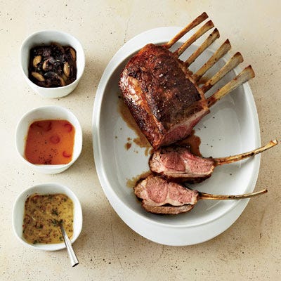 Rack of Lamb with Mustard-Shallot Sauce