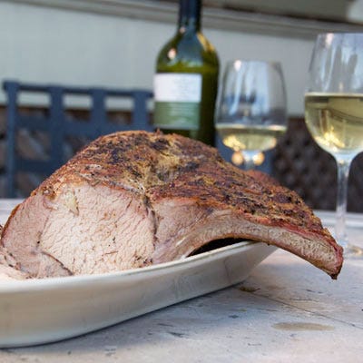 Grilled Bone-in Pork Roast