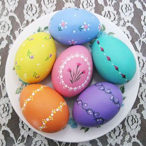 Hand-Painted Ceramic Easter Eggs
