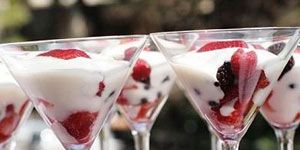 If a heavier sit-down dinner was served earlier in the night, the last thing guests will want is a rich, decadent dessert. Instead, offer a sweet treat like these colorful <a href="/search/fast_search_recipes?search_term=parfait">parfaits</a>, which are just as easy on the eyes as they are to eat.