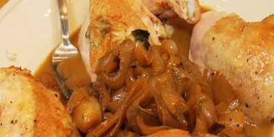 Roast Chicken Au Jus with Lemon and Basil Recipe - Taste of Place