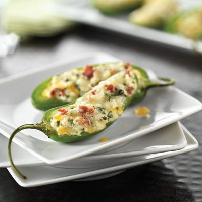 Cheese and Bacon Jalapeño Rellenos