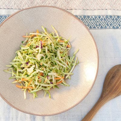 Broccoli Slaw with Cilantro and Garlic