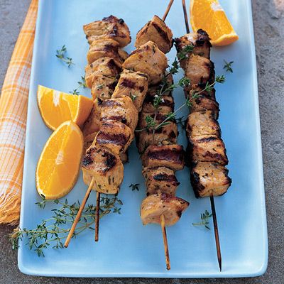 Pork Kebabs with Orange and Thyme