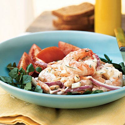 Shrimp and White Bean Salad with Creamy Lemon-Dill Dressing Shrimp and White Bean Salad with Creamy Lemon-Dill Dressing
