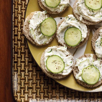 Cucumber-Rye Tea Sandwiches - Delish.com cucumber rye tea sandwiches