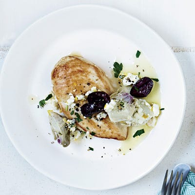 Chicken Breasts with Artichoke-Olive Sauce