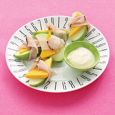 Ham-and-Apple Wraps with Dip