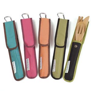 Gave your earth-friendly friends and family the portable bamboo utensil set, complete with fork, knife, spoon, and chopsticks. They'll never need to grab plastic utensils again. You can choose one color or buy a pack of all five to stuff into a few stockings. (to-goware.com, $11.95 each)