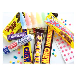 Where to Buy Craving some of these classic treats but can't find them locally? You're in luck — a few old-school candy stores still exist and many of them will ship directly to your doorstep.<br /><br />
Economy Candy in New York City stocks a whole slew of goodies and ships nationwide. <a href="http://www.NostalgicCandy.com" target="_blank">NostalgicCandy.com</a> and Old-Time Candy can also satiate your sweet tooth.<br /><br />
Craving candy from a particular decade? One of our favorite shops here in New York City, Dylan's Candy Bar, offers candy time capsules! The 1960's capsule includes Fruit Stripe gum, Charleston Chew, Mallow Cup and other goodies, but capsules are available starting from way back in the '20s.
