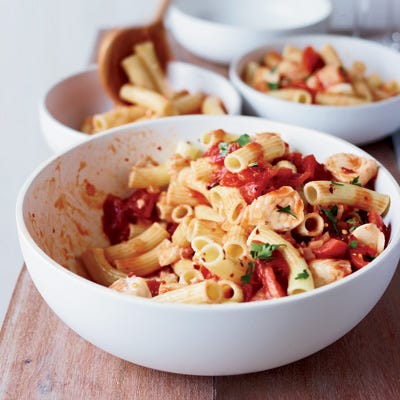 Rigatoni with Sea Bass and Tomatoes